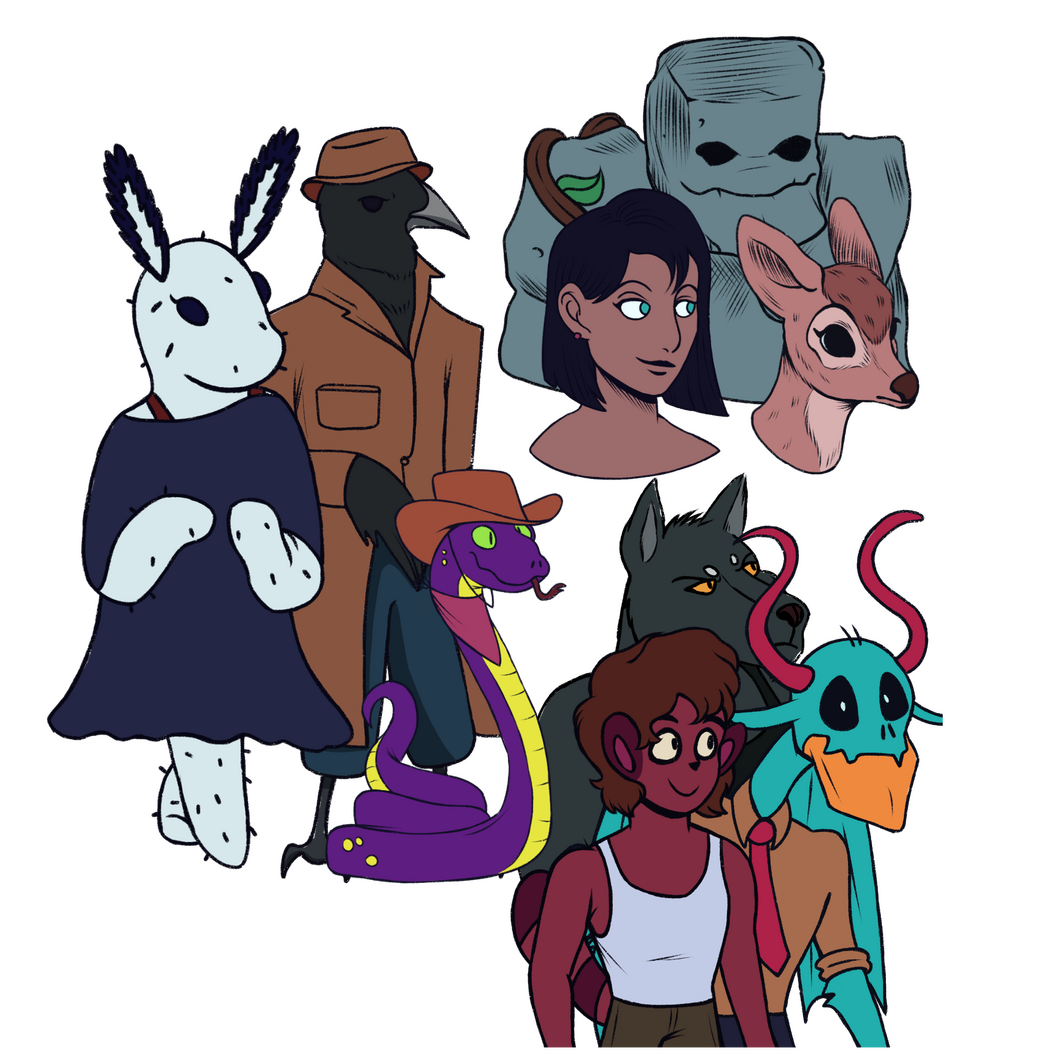 Flat color examples.